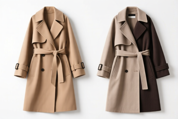 Women's_Girls' Fashionable Overcoats of Other Textile Materials