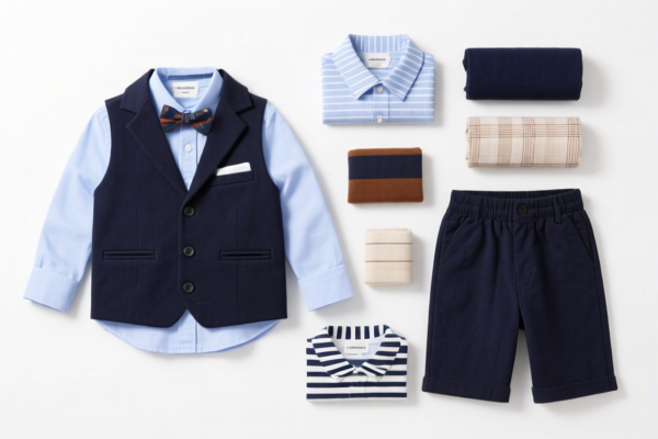 Boys' ensembles of other textile materials