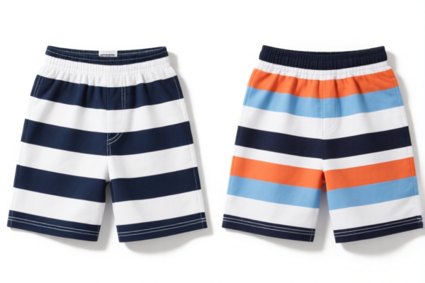 Boys' Striped Shorts (Other Fibers)