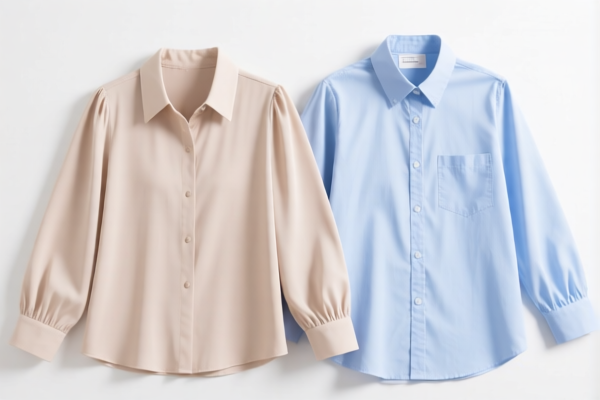 Women's or girls' blouse and shirt ensembles of other textile materials