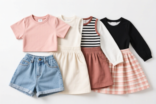 Girls' ensembles of other textile materials (subject to man