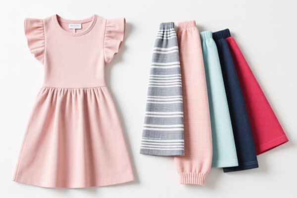 Girls' ensembles of other textile materials (subject to man