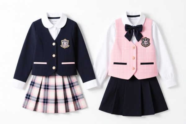 Girls' work ensembles of other textile materials (subject to man