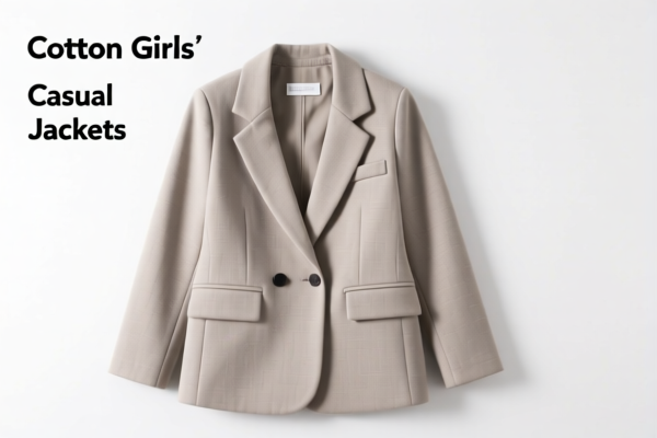 Cotton Girls' Casual Suit Jackets