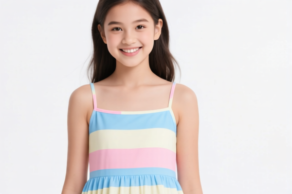 Girls' Synthetic Summer Dress