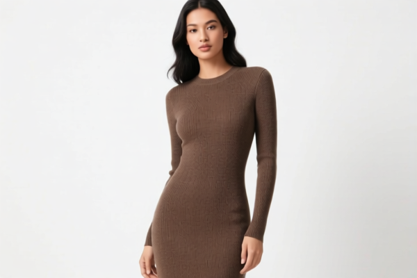 Women's Wool Blend Bodycon Dress