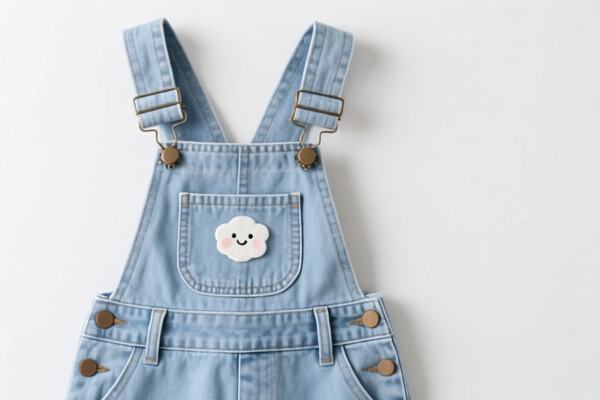 Cotton girls' bib overalls