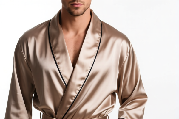 Silk Men's Hotel Bathrobe