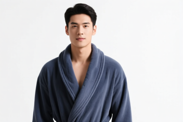 Men's_Boys Blended Fiber Bathrobes