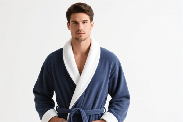 Men's_Boys Blended Fiber Bathrobes