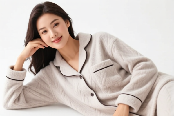 Women's_Girls' Printed Pajamas of Wool or Fine Animal Hair