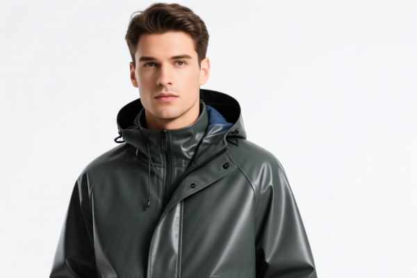 Men's_Boys' Rubber_Plastic Coated Windbreaker