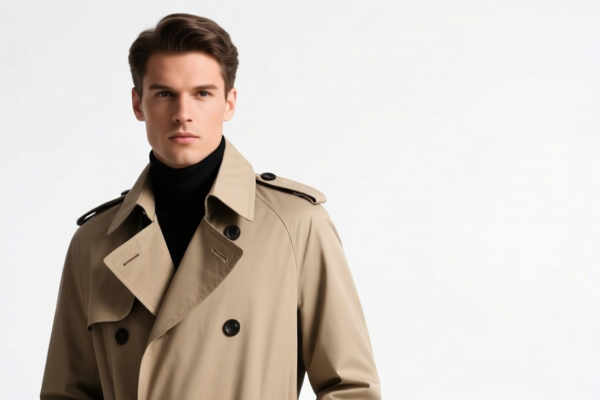 Men's or Boys' Trench Coats of other fabrics