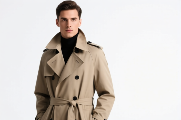 Men's or Boys' Trench Coats of other fabrics