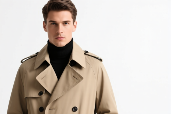 Men's or Boys' Trench Coats of other fabrics