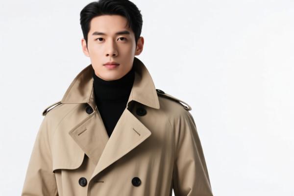 Men's or Boys' Trench Coats of other fabrics