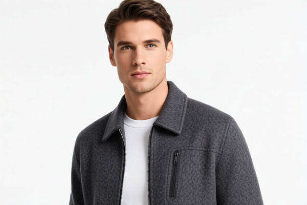 Men's wool lightweight casual jacket