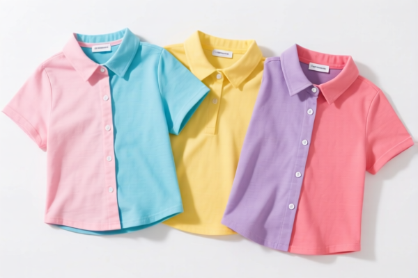 Girls' Colored Cotton Casual Shirts