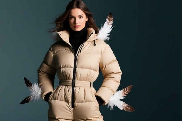 Women's_Girls' Jumpsuits Containing 15_ or More Down_Waterfowl Plumage