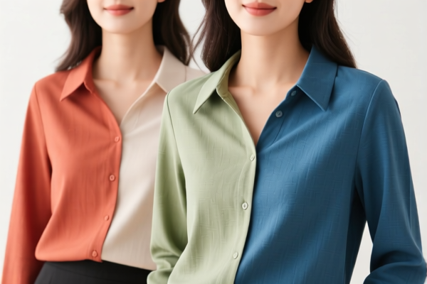 Women's cotton blouses with two or more colors