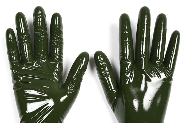 Impregnated_Coated_Covered Plastic_Rubber Fourchette Gloves (Agricultural Use)
