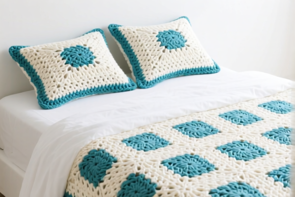 Crocheted bed sheet sets