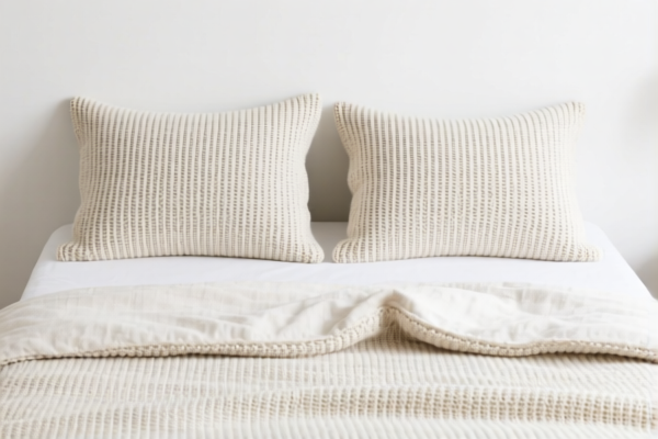 Knitted linen bed linen