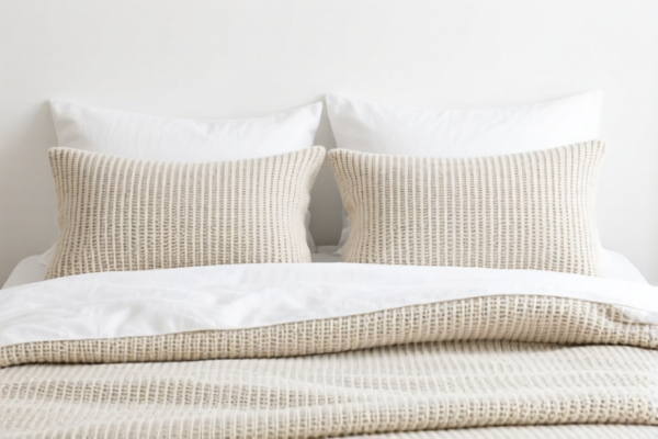 Knitted linen bed linen