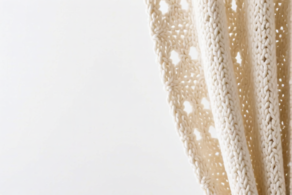 Knitted or crocheted curtains made of other textile materials