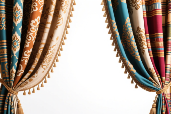 Decorative curtains of other textile materials