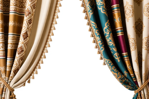 Decorative curtains of other textile materials