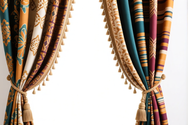Decorative curtains of other textile materials