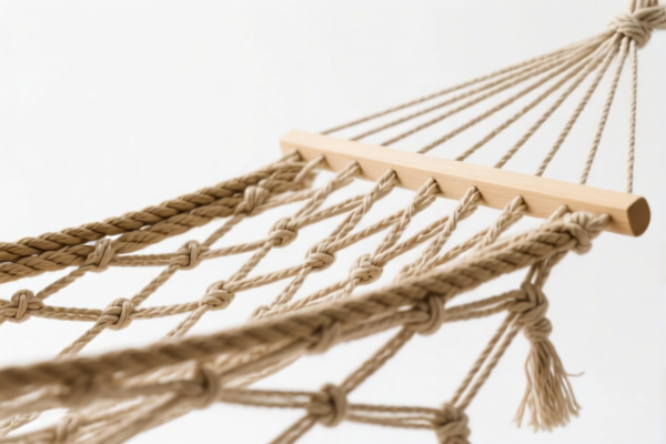 Hemp rope woven hammock