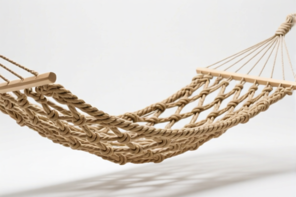 Hemp rope woven hammock