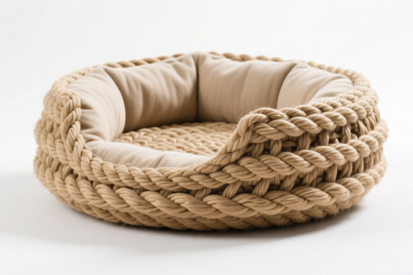 Hemp rope woven pet bed
