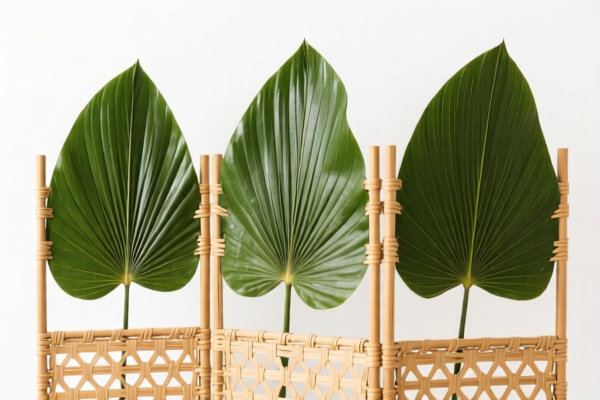 Palm leaf woven screen