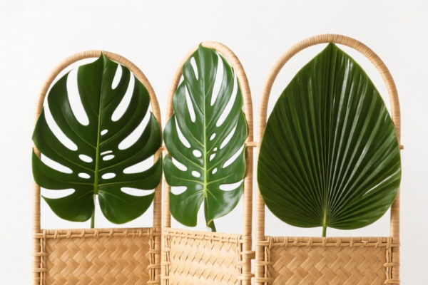 Palm leaf woven screen