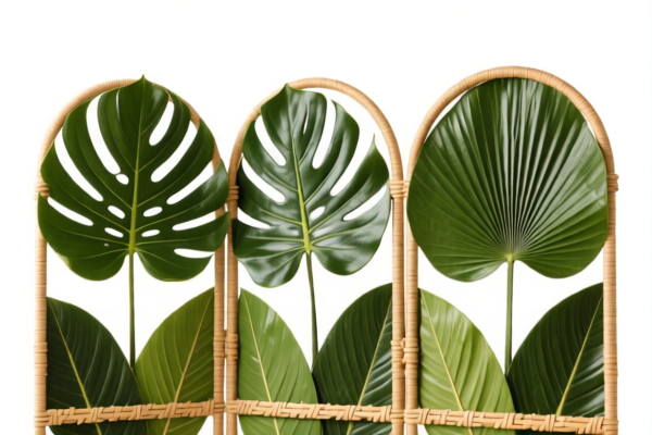 Palm leaf woven screen