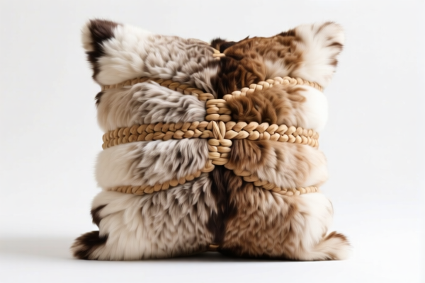 Handwoven Fine Animal Hair Cushion Cover