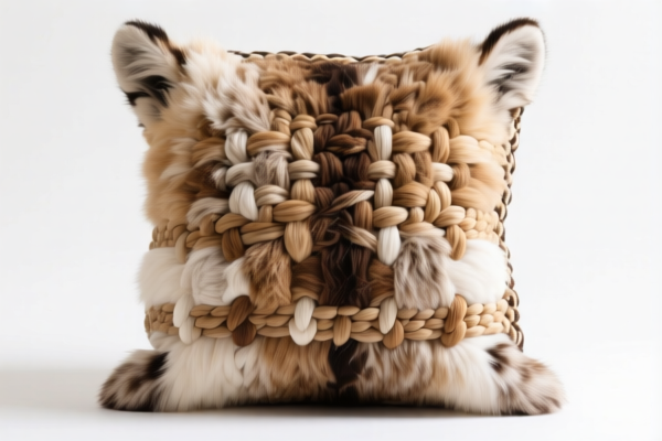 Handwoven Fine Animal Hair Cushion Cover