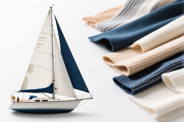Sailing boat sails of other textile materials
