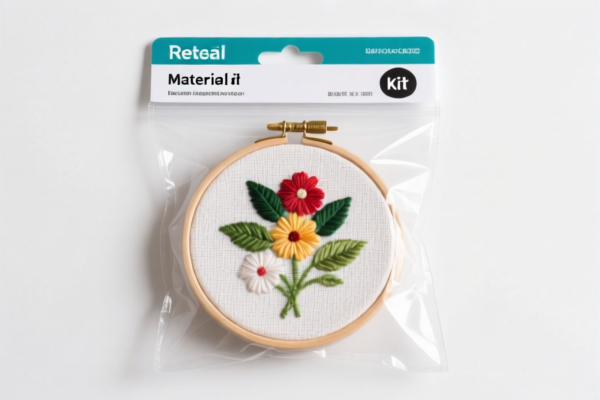 Retail Packaged Embroidery Material Kit