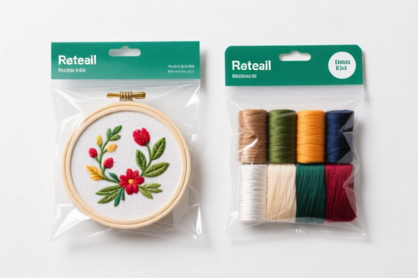 Retail Packaged Embroidery Material Kit