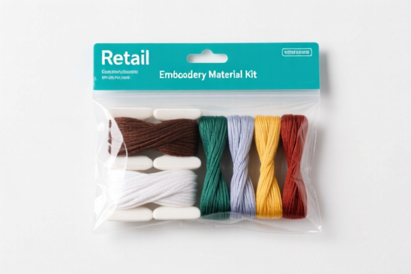 Retail Packaged Embroidery Material Kit