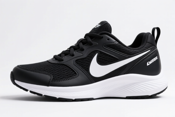 Men's sports shoes with rubber and plastic outer soles