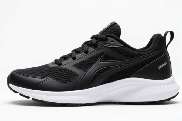 Men's sports shoes with rubber and plastic outer soles