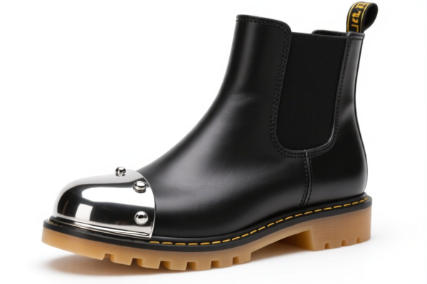 Rubber_Plastic Outer Sole Ankle Boots (with Protective Metal Toe