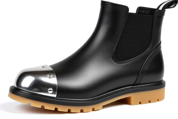 Rubber_Plastic Outer Sole Ankle Boots (with Protective Metal Toe
