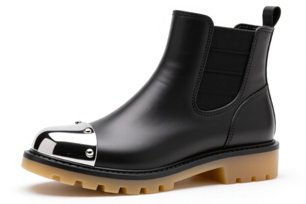 Rubber_Plastic Outer Sole Ankle Boots (with Protective Metal Toe