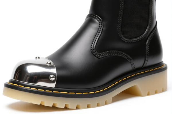 Rubber_Plastic Outer Sole and Upper Ankle Boots (with Metal Toe